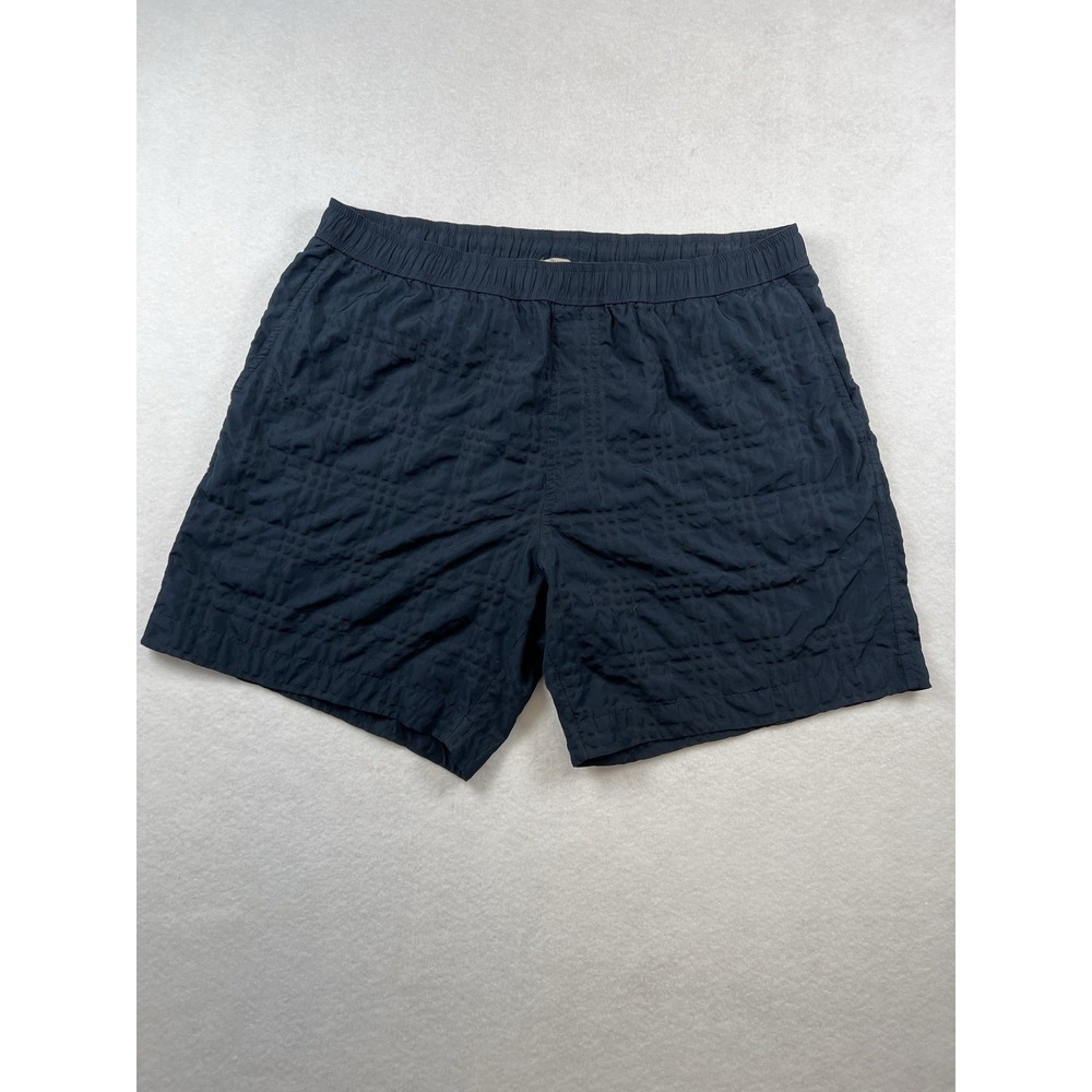 Burberry London Men's Nylon Swim Trunks Navy Tonal Nova Check Size L